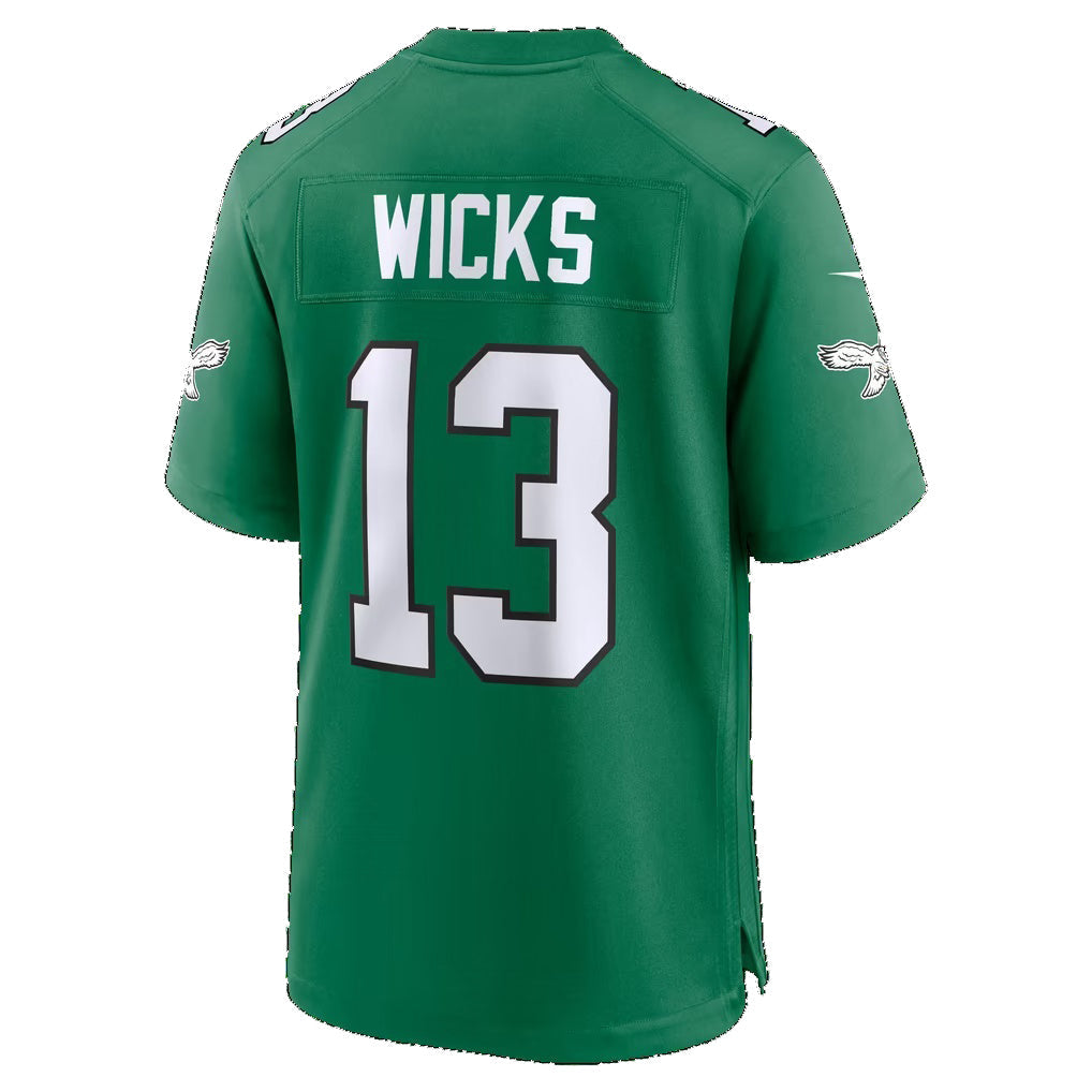 P.Eagles #13 Dontayvion Wicks Kelly Green Alternate Game jersey BUTLER
