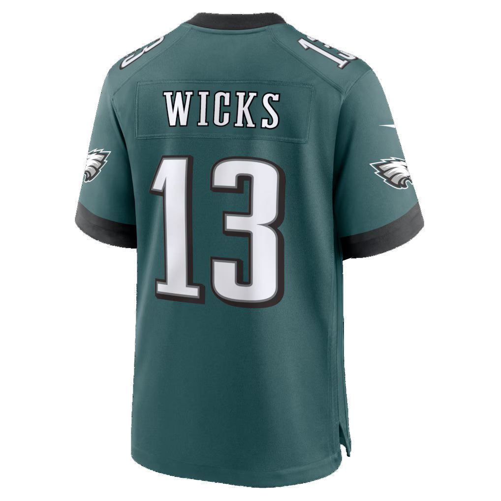 P.Eagles #13 Dontayvion Wicks Midnight Green Team Game Jersey BUTLER