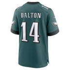 P.Eagles #14 Andy Dalton Midnight Green Team Game Jersey BUTLER