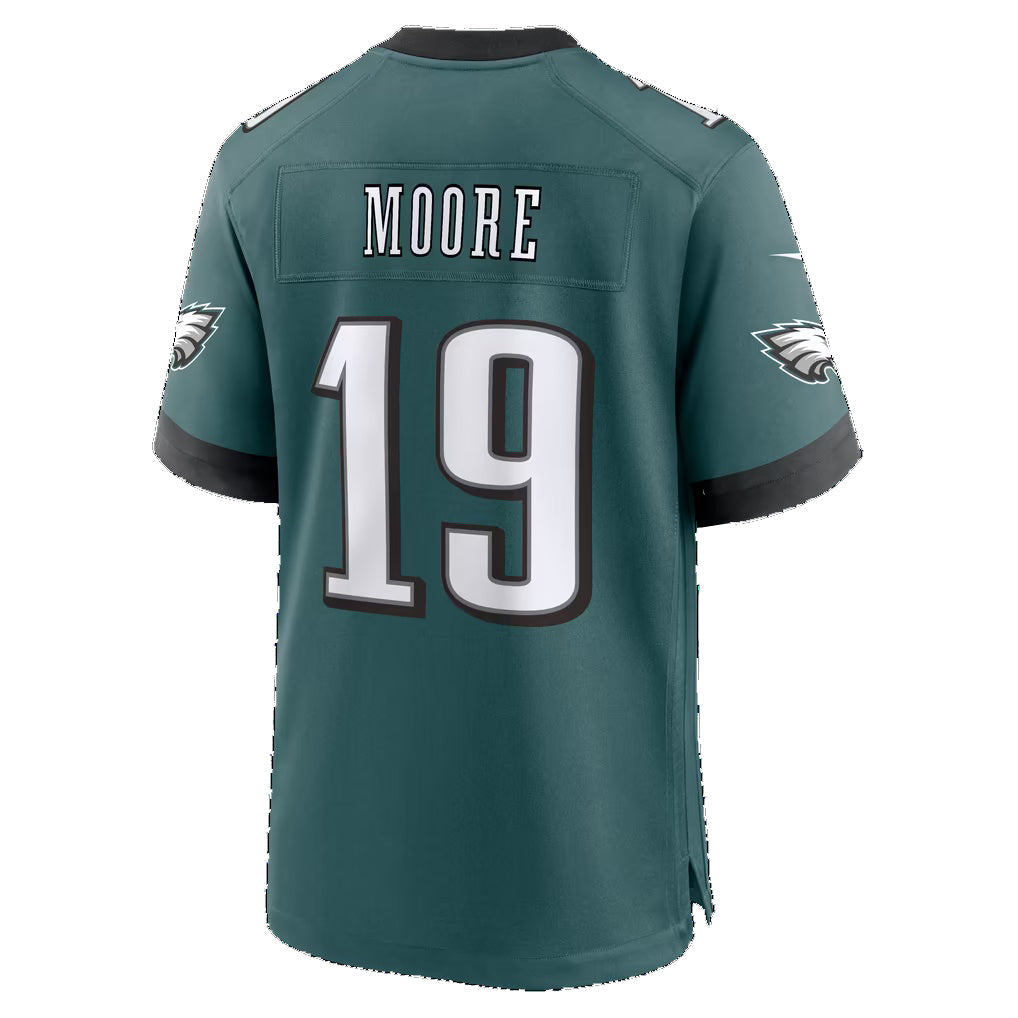 P.Eagles #19 Elijah Moore Midnight Green Team Game jersey BUTLER
