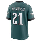 P.Eagles #21 Cole Wisniewski Midnight Green Team Game jersey BUTLER