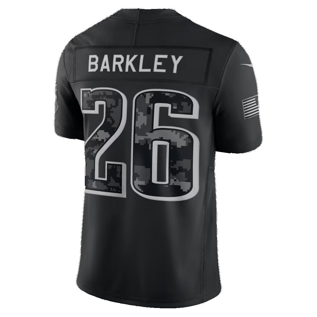 P.Eagles #26 Saquon Barkley Black 2026 Salute to Service Stitched Limited jersey BUTLER