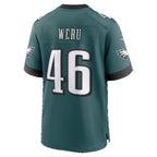 P.Eagles #46 Joshua Weru Midnight Green Team Game jersey BUTLER