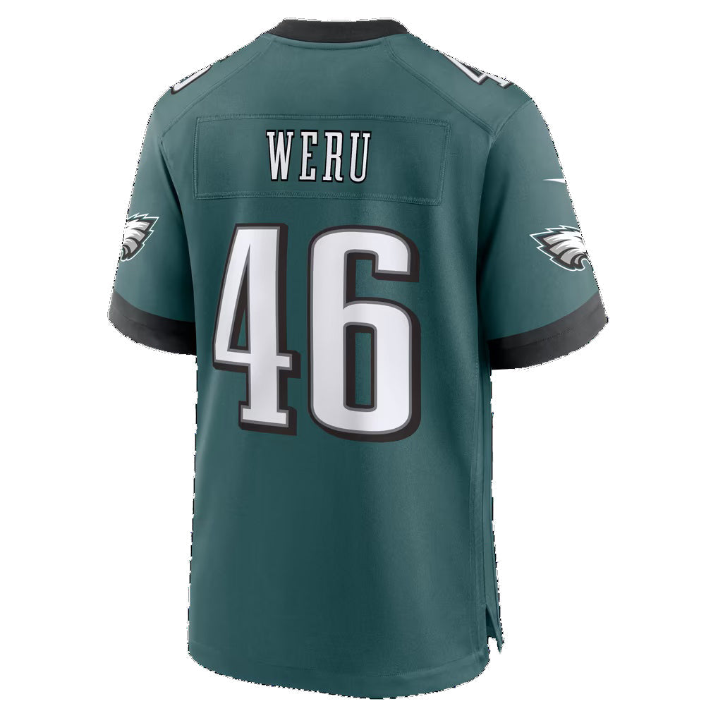 P.Eagles #46 Joshua Weru Midnight Green Team Game jersey BUTLER
