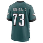 P.Eagles #73 Kiran Amegadjie Midnight Green Team Game jersey BUTLER