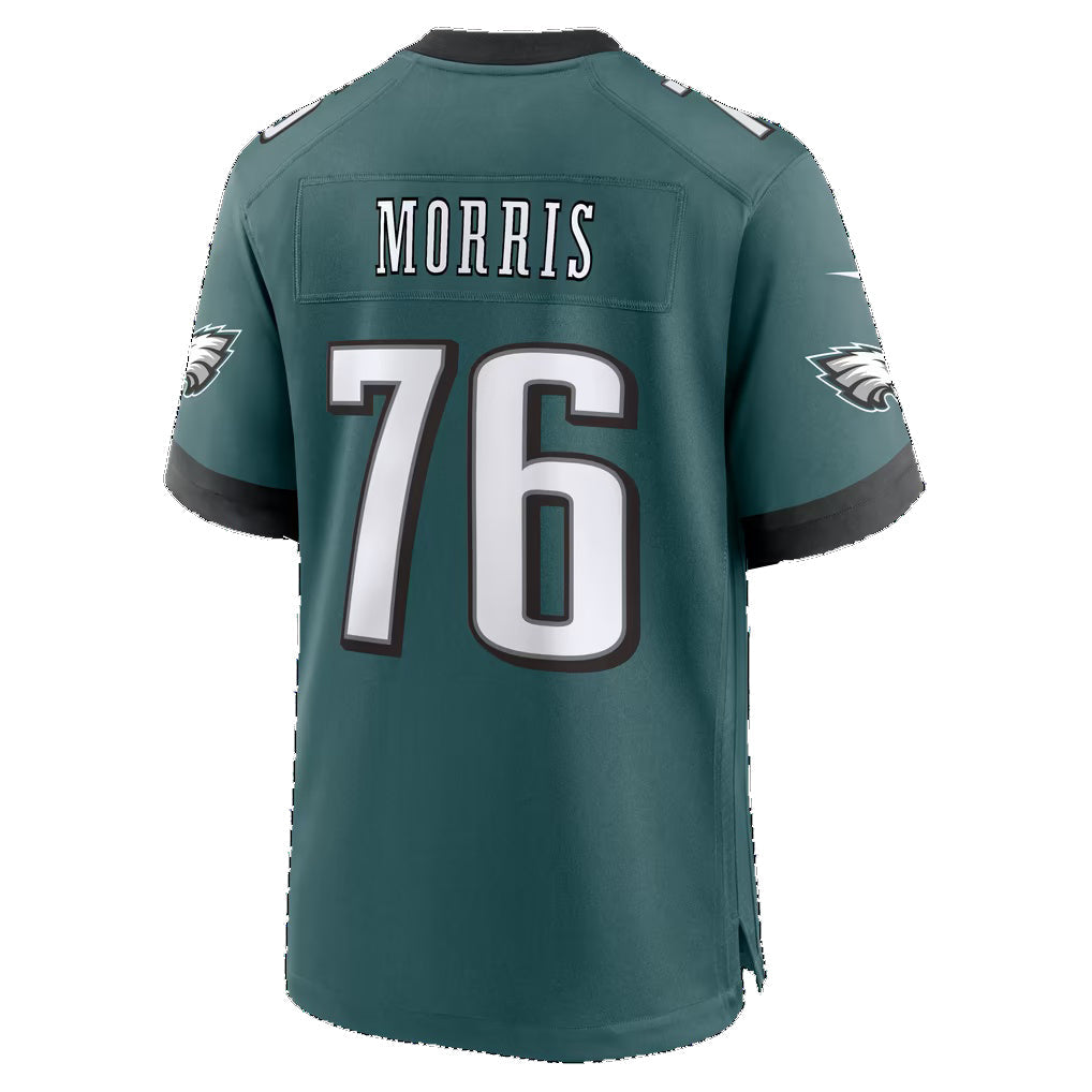 P.Eagles #76 Micah Morris Midnight Green Team Game jersey BUTLER