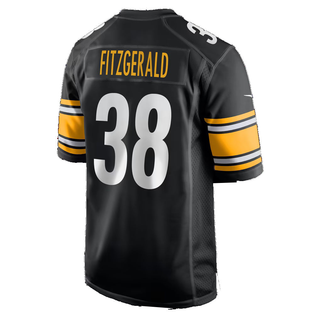 P.Steelers #38 Bishop Fitzgerald Black Team Game jersey BUTLER