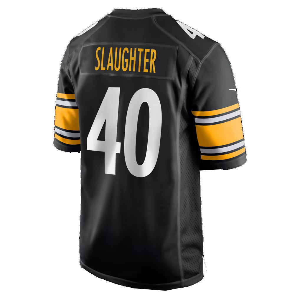 P.Steelers #40 Doneiko Slaughter Black Team Game jersey BUTLER