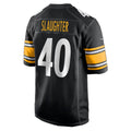 P.Steelers #40 Doneiko Slaughter Black Team Game jersey BUTLER