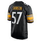 P.Steelers #57 Bradyn Swinson Black Team Game jersey BUTLER