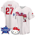 Philadelphia Phillies #27 Aaron Nola White BUTLER Meow KT Vapor Limited V2 Stitched Jersey