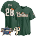Philadelphia Phillies #28 Alec Bohm Green BUTLER Halloween 2026 Vapor Limited Stitched Jersey