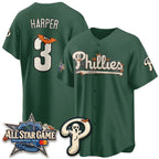 Philadelphia Phillies #3 Bryce Harper Green BUTLER Halloween 2026 Vapor Limited Stitched Jersey
