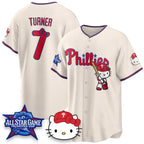 Philadelphia Phillies #7 Trea Turner Cream BUTLER Meow KT Vapor Limited V2 Stitched Jersey