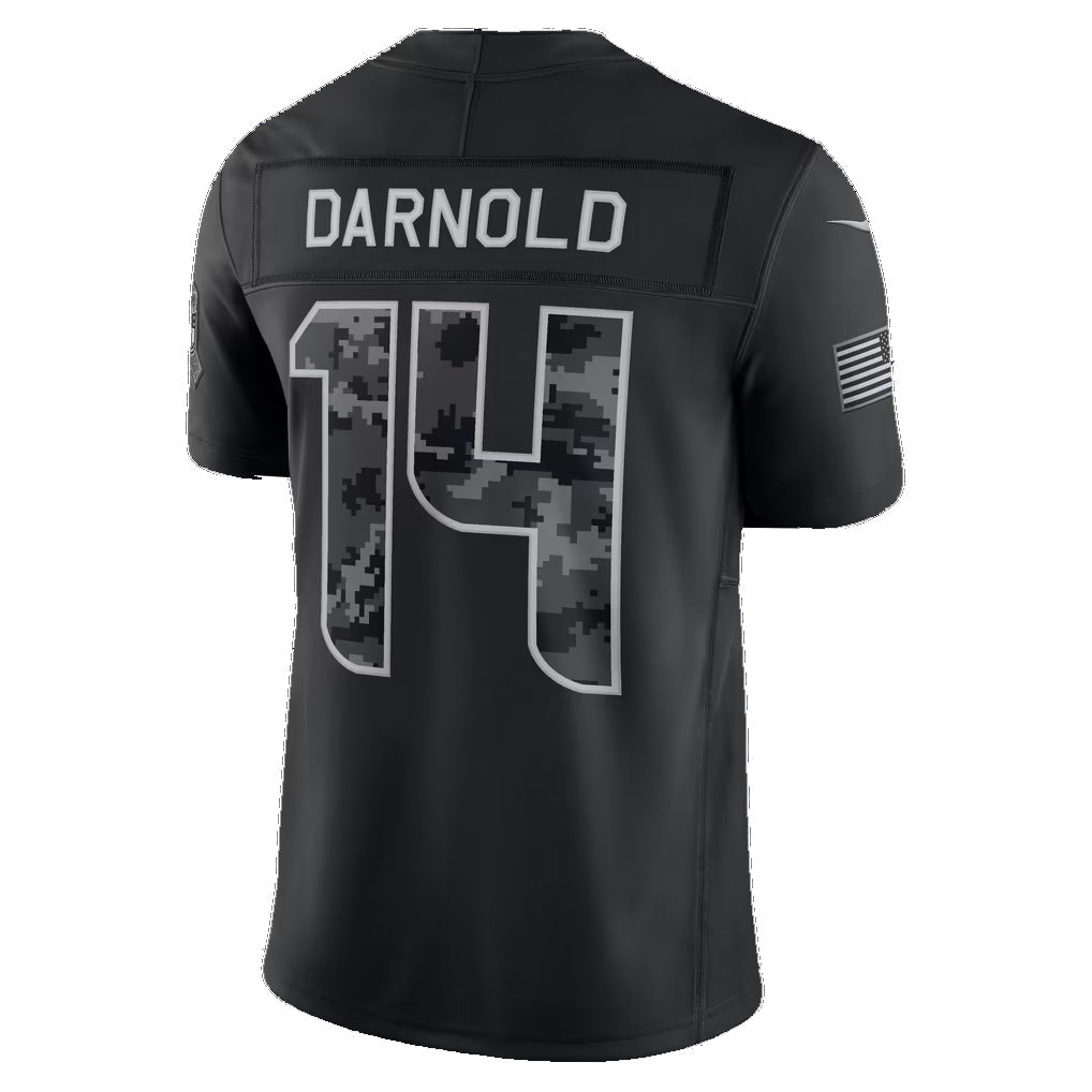 S.Seahawks #14 Sam Darnold Black 2026 Salute to Service Stitched Limited jersey BUTLER