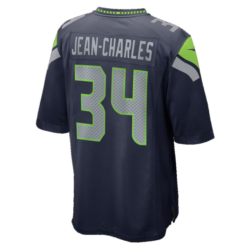 S.Seahawks #34 Shemar Jean-Charles College Navy Team Game Jersey BUTLER