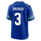 S.Seahawks #3 Nick Emmanwori Royal Alternate Game Player jersey BUTLER