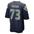 S.Seahawks #73 Logan Brown College Navy Team Game Jersey BUTLER