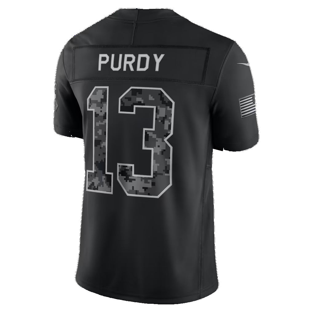 SF.49ers #13 Brock Purdy Black 2026 Salute to Service Stitched Limited jersey BUTLER