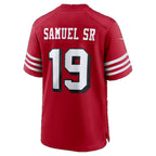 SF.49ers #19 Deebo Samuel Sr Scarlet Alternate Game jersey BUTLER