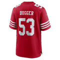 SF.49ers #53 Jaden Dugger Scarlet Team Game jersey BUTLER