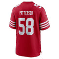 SF.49ers #58 Jarrett Patterson Scarlet Team Game jersey BUTLER