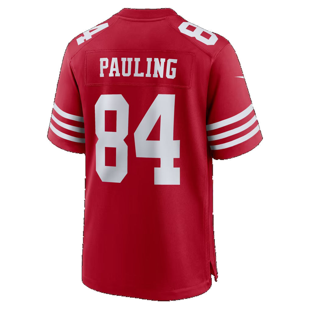 SF.49ers #84 Will Pauling Scarlet Team Game jersey BUTLER