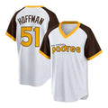 San Diego Padres #51 Trevor Hoffman White Cooperstown Stitched Jersey BUTLER
