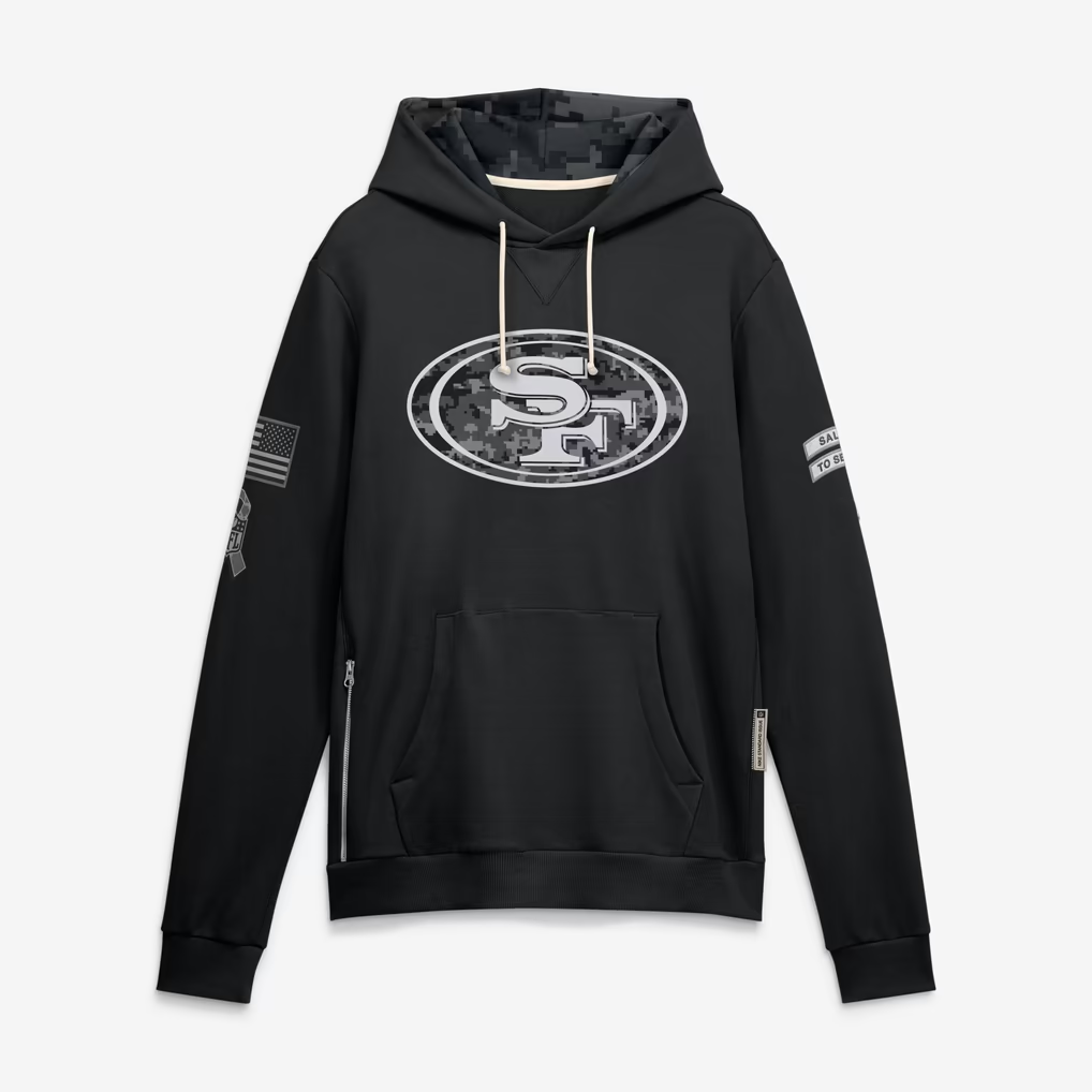 SF.49ers 2026 Salute To Service Club Pullover Hoodie Cheap sale Birthday and Christmas gifts Stitched American Jersey BUTLER