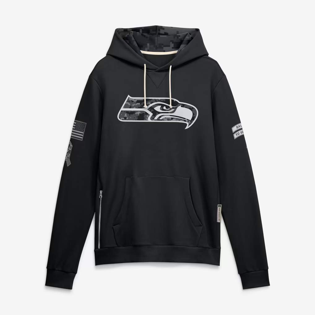 S.Seahawks 2026 Salute To Service Club Pullover Hoodie Cheap sale Birthday and Christmas gifts Stitched American Jersey BUTLER