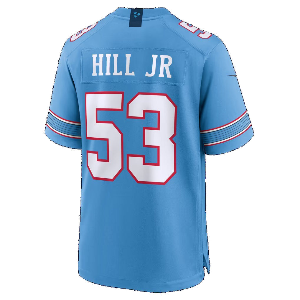 T.Titans #53 Anthony Hill Jr. Light Blue Team Game jersey BUTLER