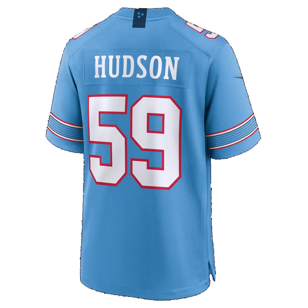 T.Titans #59 James Hudson Light Blue Team Game jersey BUTLER