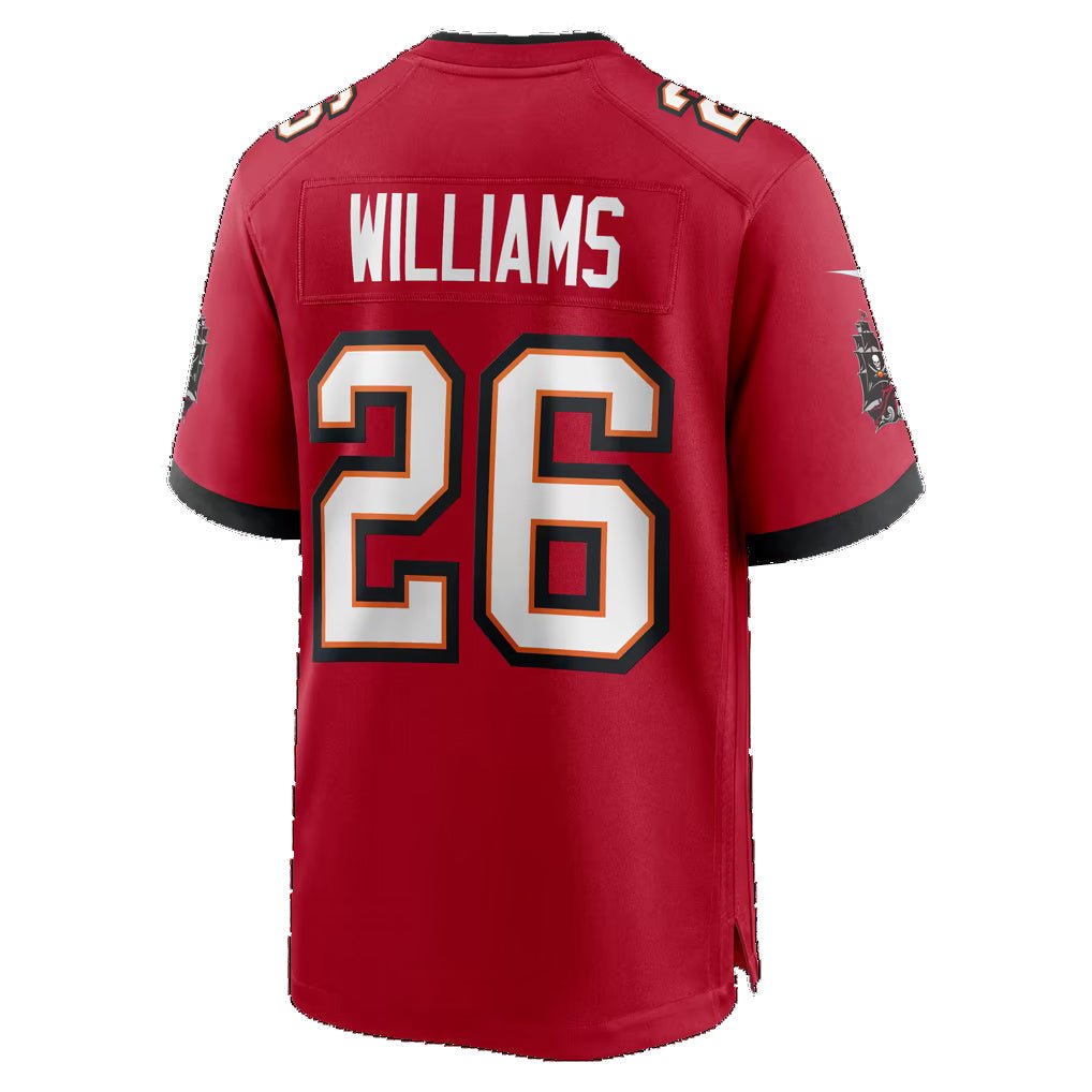 TB.Buccaneers #26 Xavier Williams Red Team Game jersey BUTLER
