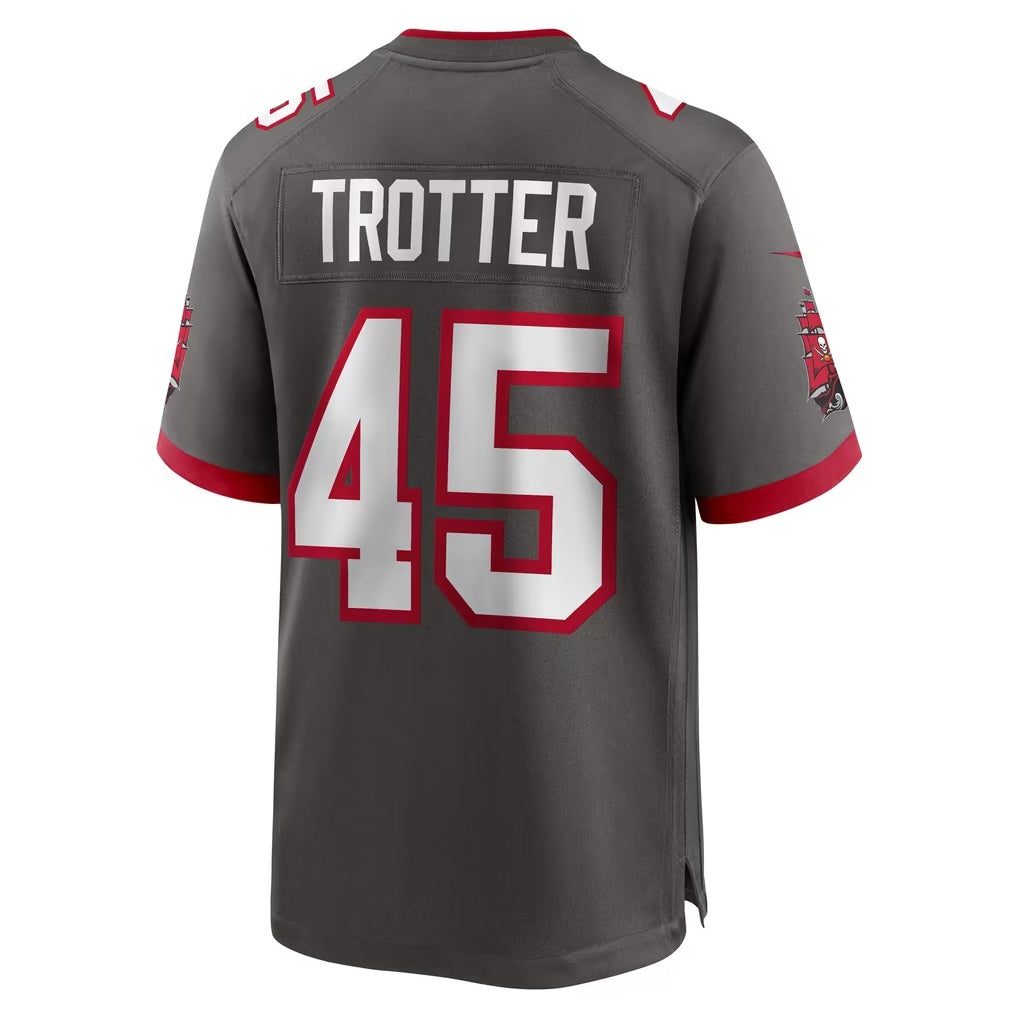TB.Buccaneers #45 Josiah Trotter Pewter Alternate Game jersey BUTLER