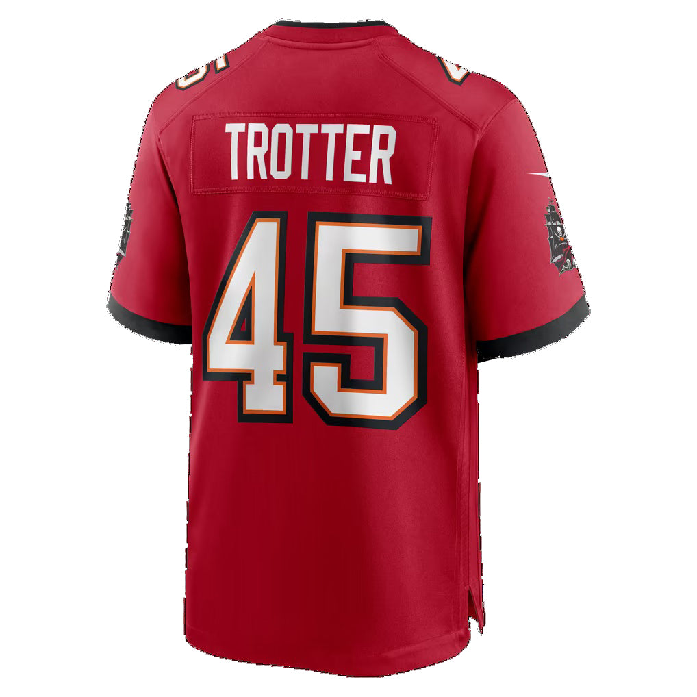 TB.Buccaneers #45 Josiah Trotter Red Team Game jersey BUTLER