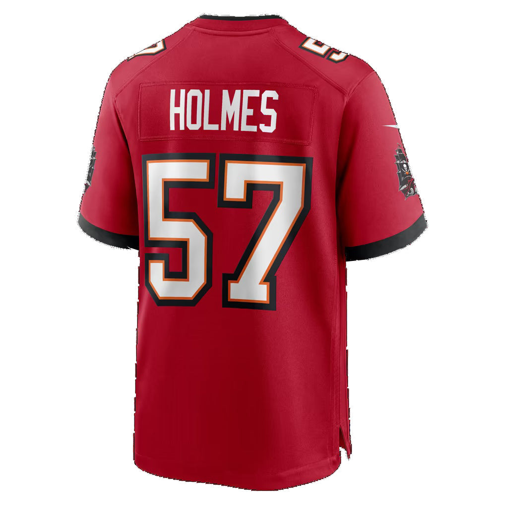 TB.Buccaneers #57 Yasir Holmes Red Team Game jersey BUTLER