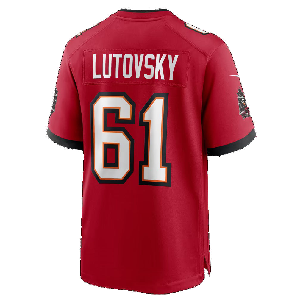 TB.Buccaneers #61 Henry Lutovsky Red Team Game jersey BUTLER