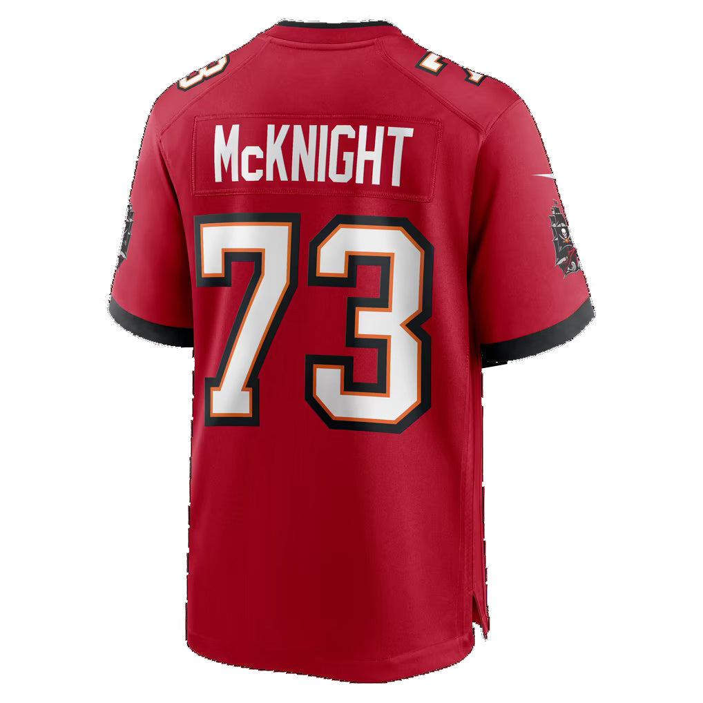 TB.Buccaneers #73 Deshawn McKnight Red Team Game jersey BUTLER