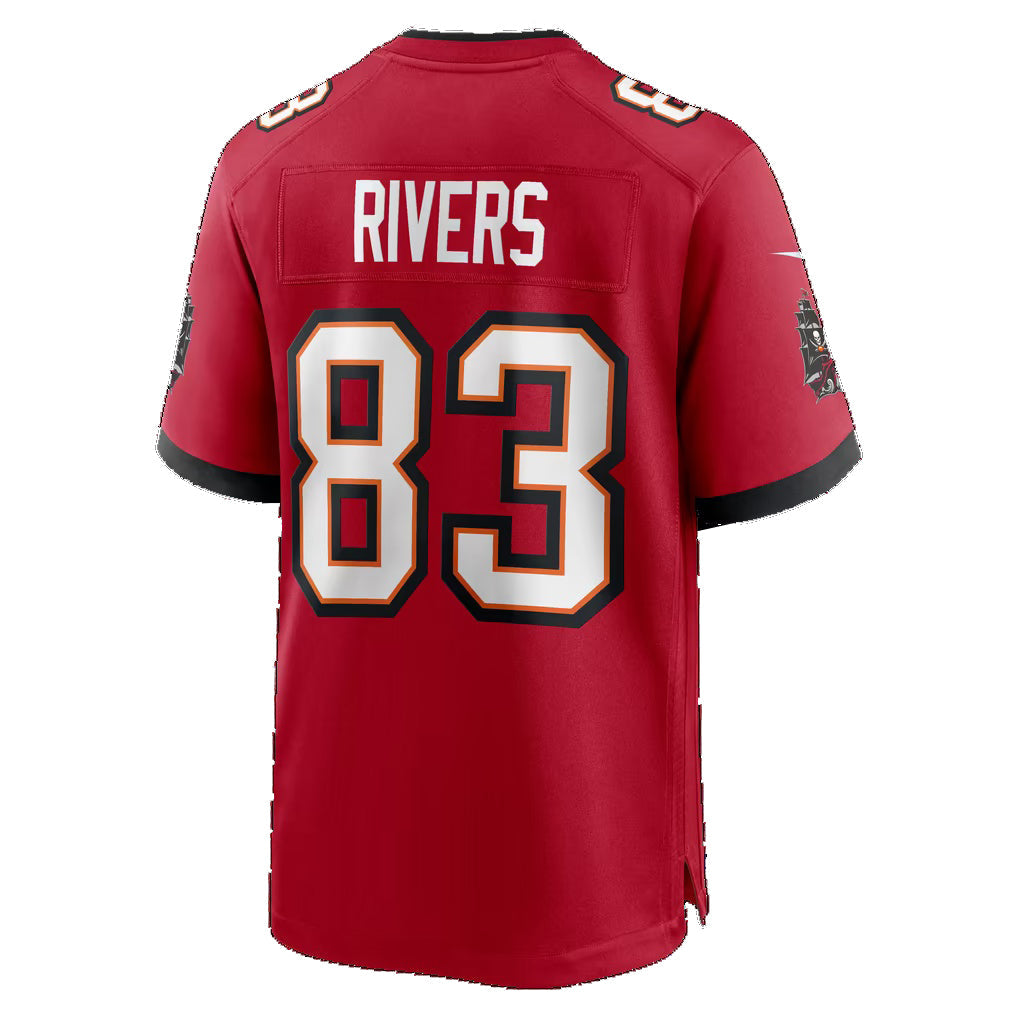 TB.Buccaneers #83 Eric Rivers Red Team Game jersey BUTLER
