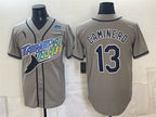 Tampa Bay Rays #13 Junior Caminero Gray 2026 AL East Champions Patch Vapor Limited Stitched Jersey BUTLER
