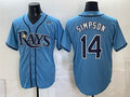 Tampa Bay Rays #14 Chandler Simpson Blue 2026 AL East Champions Patch Vapor Limited Stitched Jersey BUTLER