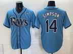 Tampa Bay Rays #14 Chandler Simpson Blue 2026 AL East Champions Patch Vapor Limited Stitched Jersey BUTLER