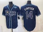 Tampa Bay Rays #14 Chandler Simpson Navy 2026 AL East Champions Patch Vapor Limited Stitched Jersey BUTLER