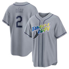 Tampa Bay Rays #2 Yandy D¨ªaz Gray Road Stadium Jersey BUTLER