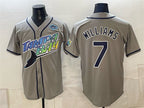 Tampa Bay Rays #7 Carson Williams Gray 2026 AL East Champions Patch Vapor Limited Stitched Jersey BUTLER