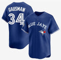 Toronto Blue Jays #34 Kevin Gausman Royal 50th Anniversary Alternate Replica Jersey BUTLER