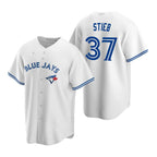 Toronto Blue Jays #37 Dave Stieb Stitched White Home Jersey BUTLER