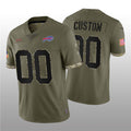 Custom B.Bills ACTIVE PLAYER 2022 Olive BUTLER Salute To Service Limited Stitched Jersey