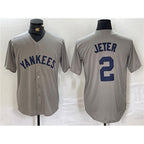 New York Yankees #2 Derek Jeter Gray BUTLER Cool Base Stitched Jersey