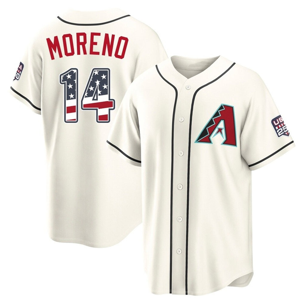 Arizona Diamondbacks #14 Gabriel Moreno Player Cream BUTLER USA 250 Fourth of July Home Game Stitched Jerseys
